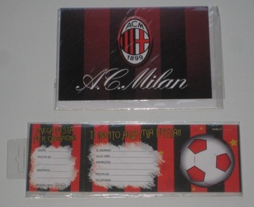 AC MILAN - KARTKA URODZINOWA + ZAPROSZENIA