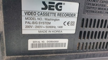 Видеомагнитофон SEG VHS Washington