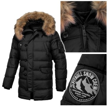 KURTKA ZIMOWA PARKA Z FUTERKIEM PIT BULL r.L