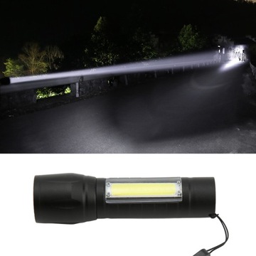 МОЩНЫЙ ТАКТИЧЕСКИЙ ФОНАРЬ СВЕТОДИОДНЫЙ ЗУМ COB