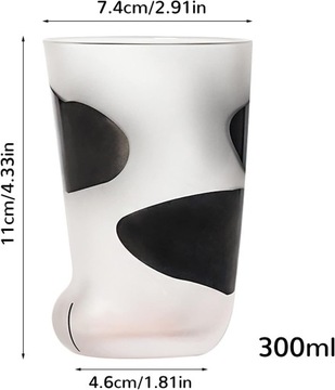 Кружка «Кошачья лапа» Кружка «Кошачий коготь» Молочная кружка из матового стекла