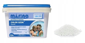 CHLOR SZOK GRANULAT DO BASENU DEZYFENKCJA WODY BASENOWEJ CHEMIA 2,5kg