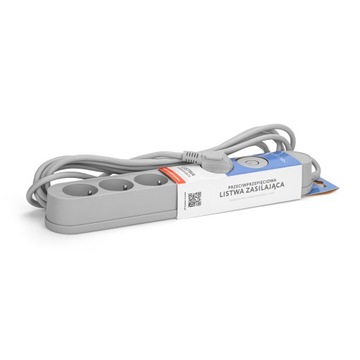 УСТРОЙСТВО ПИТАНИЯ 5 РОЗЕТОК 3 м СЕРЫЙ
