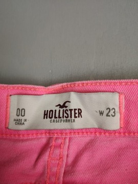 HOLLISTER Jeansowe SPODENKI SZORTY Różowe W23