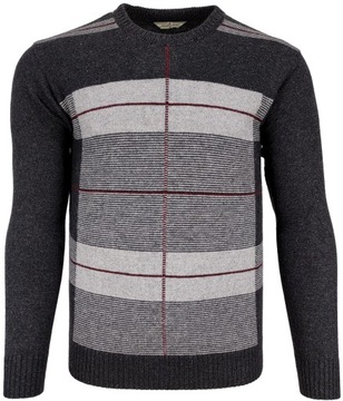 Sweter męski wełniany we wzory W256 ciepły r. L