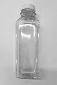 Butelka kwadratowa PET 330ml z nakrętką 50szt