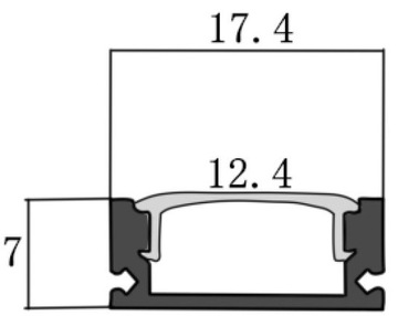 ŁĄCZNIK KĄTOWY DO PROFILU LED LP-C CZARNY