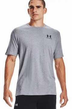 Koszulka męska Under Armour SZARA Left Chest Short Sleeve T-Shirt r XXXL