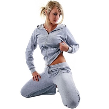 WELUROWY KOMPLET DRESOWY śliczne kolory SZARY 4XL