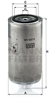 MANN-FILTER FILTR PALIVA WK 950/19