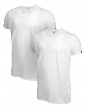 T-shirt bawełniany Puma V-Neck 2-pack r. L białe