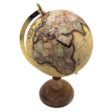 Ретро декоративный глобус на деревянном базовом винтажном стиле 32 см NC2590