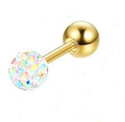 СЕРЬГИ SWAROVSKI ТРАГУС РАДУГА 3мм