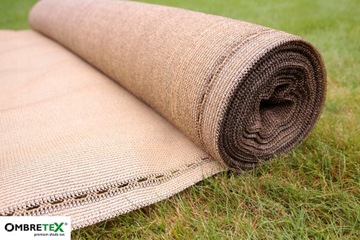 ТЕНЕВАЯ ТРИКОТАЖНАЯ СЕТКА ЗАБОРА ПОКРЫТИЕ БАЛКОННЫЙ ЗАБОР 1,7х10м БЕЖЕВЫЙ