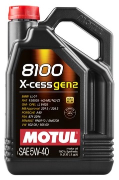 Motul 8100 X-Cess GEN2 5L LL01 BMW NOWA WERSJA