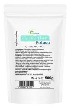 CYTRYNIAN POTASU 500 G POTASSIUM CITRATE