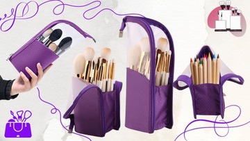 Дорожная косметичка-органайзер для кистей