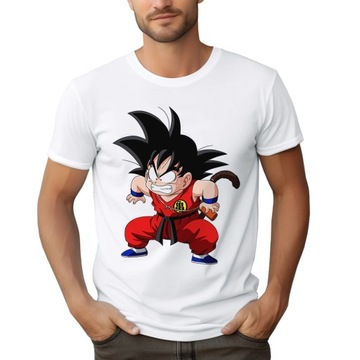 KOSZULKA DRAGON BALL Z SUPER SAIYAN SON GOKU MĘSKA DLA FANA ANIME | M