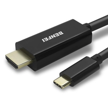 Kabel USB typu C (Thunderbolt 3) do HDMI 4K UHD 1,8 m BENFEI pozłacany