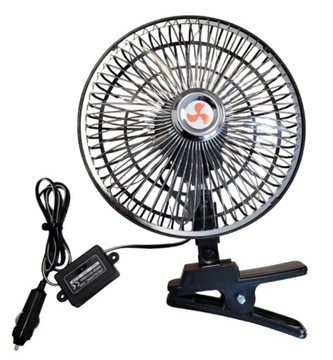 БОЛЬШОЙ АВТОМОБИЛЬНЫЙ ВЕНТИЛЯТОР ПОВОРОТНЫЙ РЕГУЛИРУЕМЫЙ ЗАЖИМ 12 В / 24 В