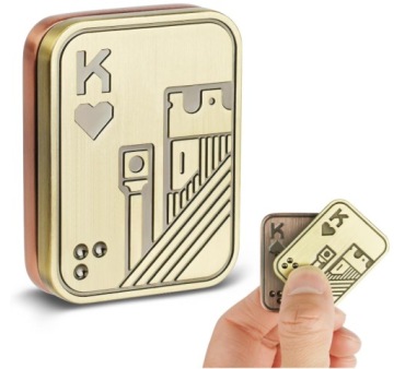Metalowa kostka fidget antystresowa sensoryczna magnetyczny suwak prezent