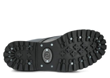 NAGABA 8H — ЧЕРНЫЕ ЖЕНСКИЕ БОТИНКИ — КОЖА КОЖА — СТАЛЬНОЙ НОС