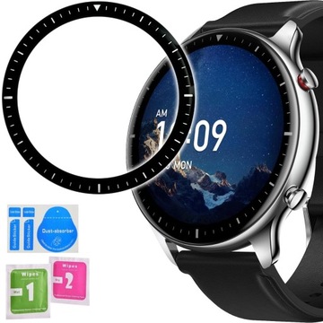 SZKŁO OCHRONNE HYBRYDOWE PMMA PEŁNE FULL COVER 3D EDGE DO AMAZFIT GTR 2