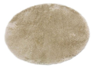 Dywan Plusz SOFTI Soft Beż Pluszowy Koło 80cm