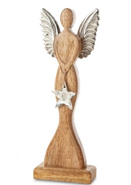 ANIOŁ FIGURKA NA ŚWIĘTA 32 CM OZDOBA ŚWIĄTECZNA