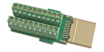 2X HDMI-A 19P металлический корпус винтовой разъем TERMINAL BLOCK 4K DELOCK