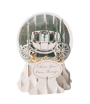 kartka ślubna snow globe 3D Ślub Pamiątka Prezent