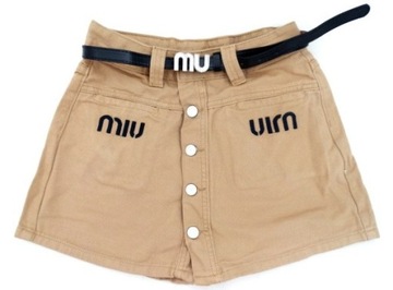 Firmowe Miu szorty spódnicospodenki jeans BEŻ Xs/S