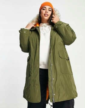 River Island jtv FUTERKO KAPTUR KHAKI PARKA KURTKA 56 NH2