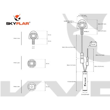 SKYFLAR ST-101 КРАСНАЯ СВЕТОДИОДНАЯ ВСПЫШКА 12В