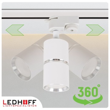 Светодиодная лампа Рефлекторный трековый светильник GU10 RAIL WHITE silver SPOT