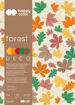 Papiery kreatywne A4 Happy Color DECO FOREST 3817