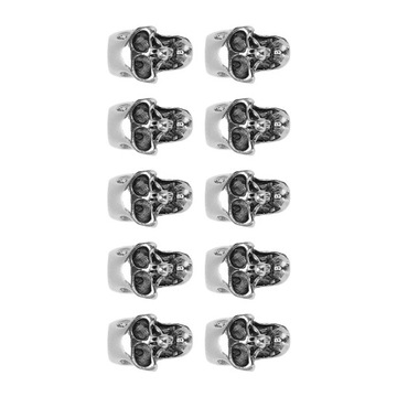 Czaszka Wisiorki do Paracord 10 sztuk Charm Stop DIY Szkielet