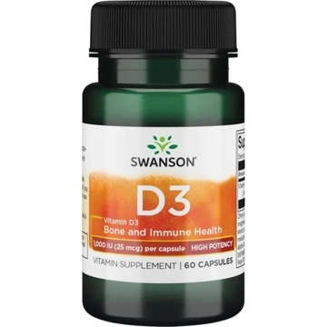 Vitamin D3 1000 IU 25 mcg (60 kaps.)