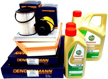 4 FILTRY 6L OLEJU CASTROL 0W20 S60 II V60 I V70 III XC60 I 2.0 D3 D4 D5 EU6