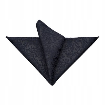 Черный, темно-синий жаккардовый носовой платок для кармана куртки