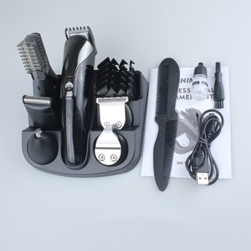 1 комплект электрического триммера для бороды, зарядка через USB