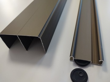 System drzwi przesuwne szafa 2m/3sk Euro Koniak