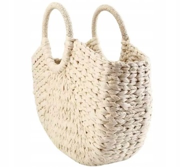 СОЛОМНАЯ КОРЗИНА, ПЛЕТЕНАЯ ПЛЯЖНАЯ КОРЗИНА