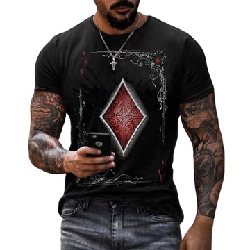 KOSZULKA MĘSKA T-SHIRT POKERZYSTA AS KARO II M