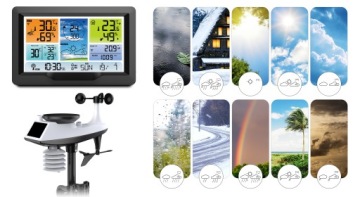 БЕСПРОВОДНАЯ МЕТЕОСТАНЦИЯ ГИГРОМЕТР + ДАТЧИК