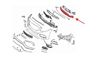АБСОРБЕР ПЕРЕДНЕГО БАМПЕРА MERCEDES W205 AMG