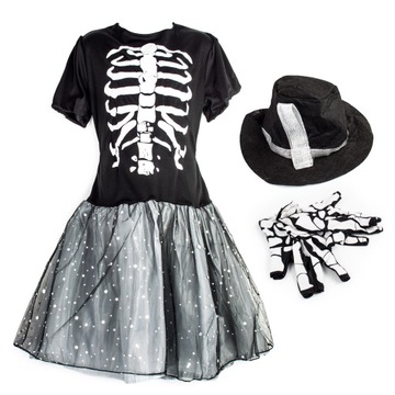 ПЛАТЬЕ КОСТЮМ BONEBODY ХЭЛЛОУИН КАРНАВАЛ 2 3 4