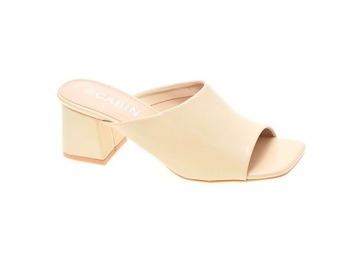 ELEGALKIE KLAPKI na SŁUPKU Beige r.38