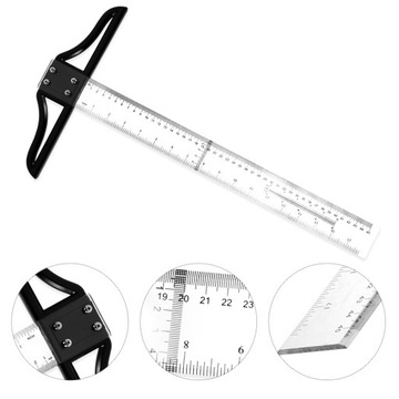 Т-образная канцелярская линейка, двусторонняя.