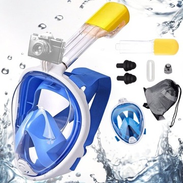Полнолицевая маска AntiFog для плавания, подводного плавания и дайвинга L/XL